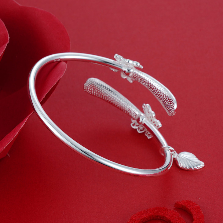 子佩集ag999双蝶飞舞手镯【wz0445】
