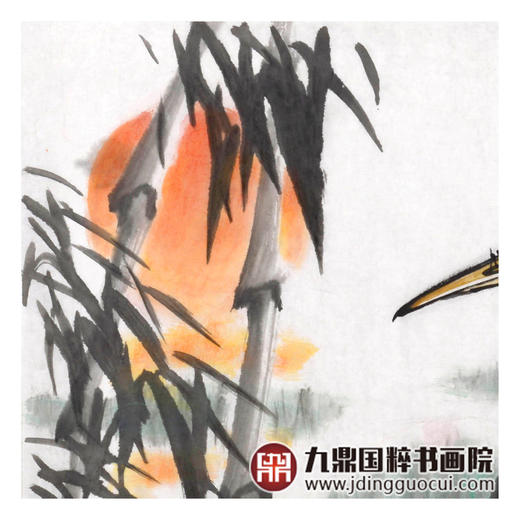 李自强《曙光》68*68cm 花鸟斗方作品 茶室/餐厅挂画 商品图4