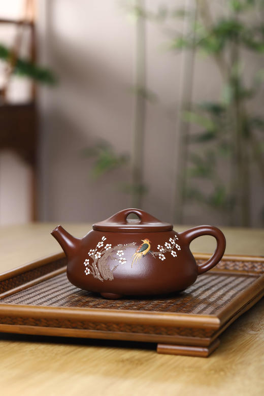 派) 【德钟 松鹤延年套组】泥料:老紫泥 容量:380&50cc 作者:彭冠华