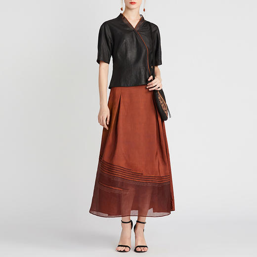 TANGY Collection 天意精品 2021年春季新品雾绯系列柯纱莨绸半裙 商品图0