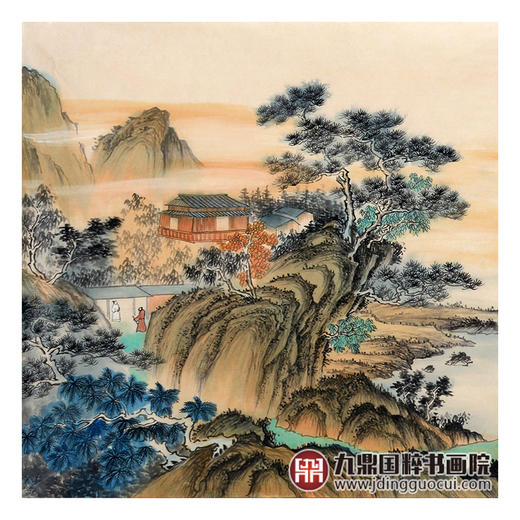 侯志明《山聚仙霞满横潭》68*178cm 山水横幅作品 茶室/客厅挂画 商品图4