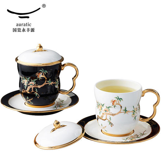 国瓷永丰源夫人瓷石榴家园天地对杯 商品图0