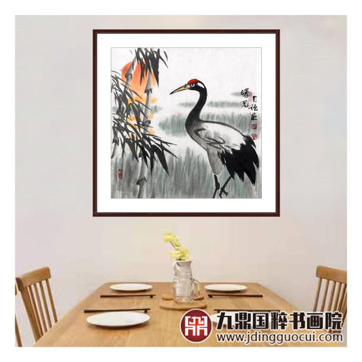 李自强《曙光》68*68cm 花鸟斗方作品 茶室/餐厅挂画 商品图2