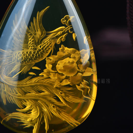 【凤飞九天】凤凰蓝珀坠(大)-hp2012080