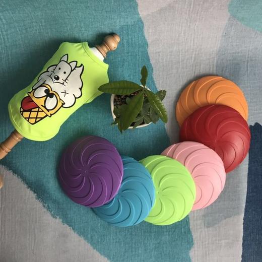 猫狗玩具橡胶软飞盘大小号可选耐咬飞碟宠物训练用品 商品图1