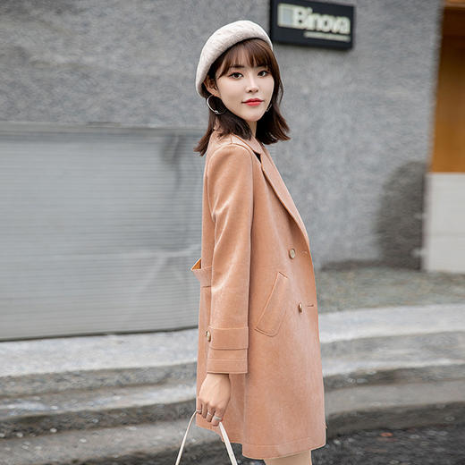 卡姿cagzl冬季简约休闲中长款小外套