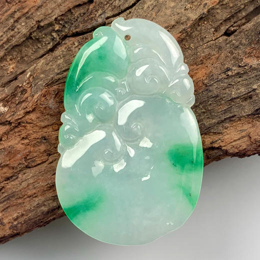 派瑞翡翠 翡翠挂件 糯种 飘绿花 商品图1