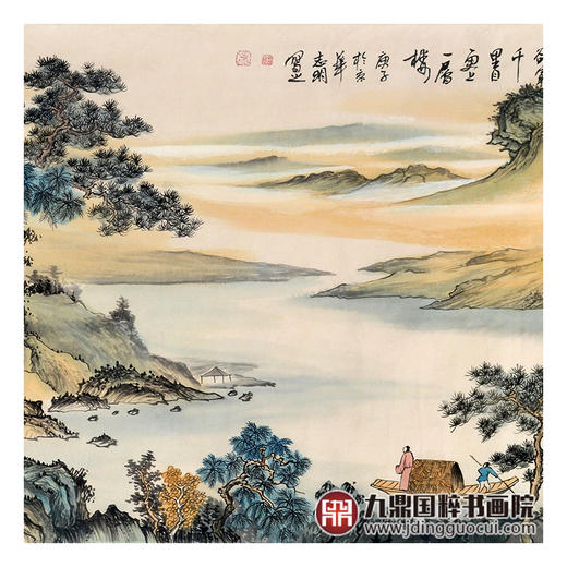 侯志明《白日依山尽》68*178cm 山水横幅作品 茶室/客厅挂画 商品图5