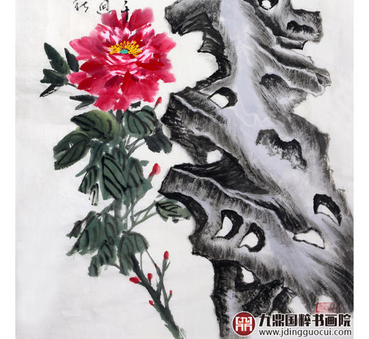 高云鹏《石来运转》68*138cm 花鸟竖幅作品 玄关挂画 商品图5