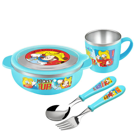 原装进韩国爱婴小铺印花系列宝宝不锈钢套餐餐具 商品图5