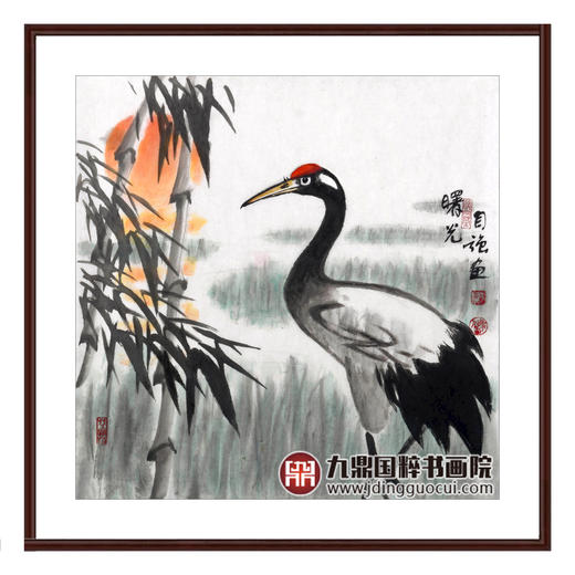 李自强《曙光》68*68cm 花鸟斗方作品 茶室/餐厅挂画 商品图0