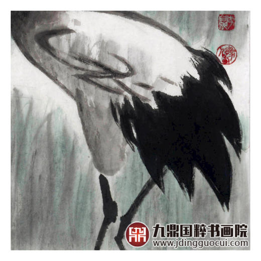 李自强《曙光》68*68cm 花鸟斗方作品 茶室/餐厅挂画 商品图7