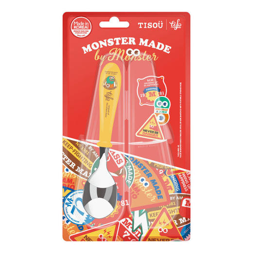 韩国进TISOU爱婴小铺MONSTERMADE儿童餐具不锈钢辅食训练饭勺 商品图4