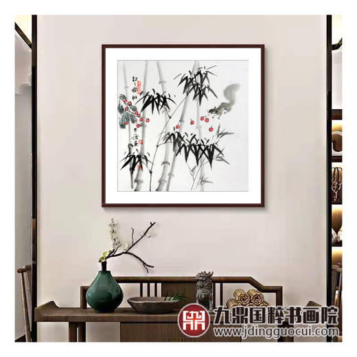 李自强《红红樱桃》68*68cm 花鸟斗方作品 茶室/餐厅挂画 商品图3