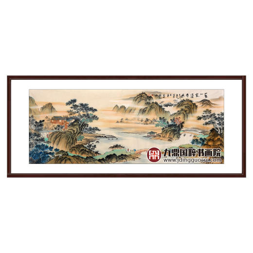 侯志明《山聚仙霞满横潭》68*178cm 山水横幅作品 茶室/客厅挂画 商品图0