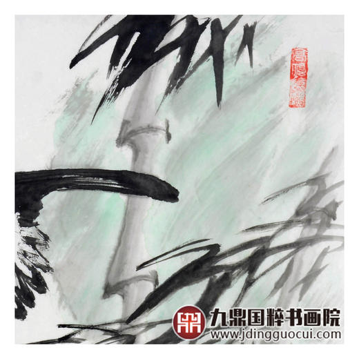 李自强《喜来图》68*68cm 花鸟斗方作品 茶室/餐厅挂画 商品图5