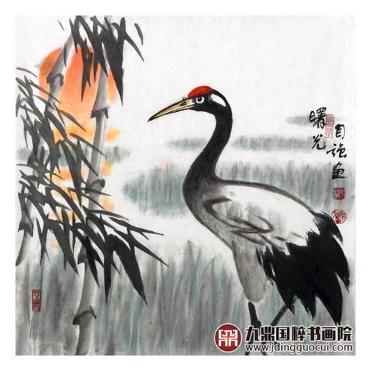 李自强《曙光》68*68cm 花鸟斗方作品 茶室/餐厅挂画 商品图1