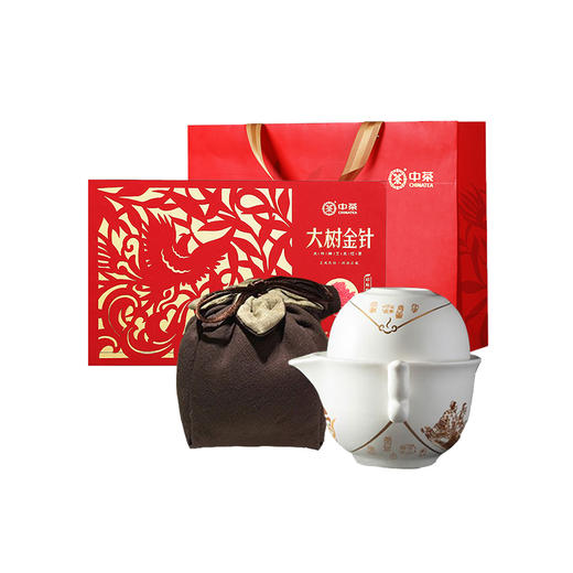 （分2个包裹）滇红金针工夫红茶大树金针200g茶叶礼盒+茶艺人生快客杯布艺装【TY5.0】 商品图2