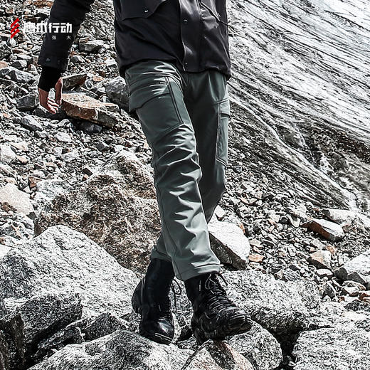 鹰爪行动征服者战术软壳裤冬季加绒保暖户外冲锋裤 商品图1