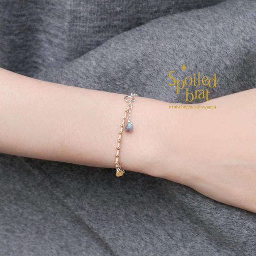 spoiledbrat jewelry金银色卯钉手链 商品图2