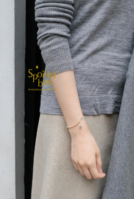 spoiledbrat jewelry金银色卯钉手链 商品图1