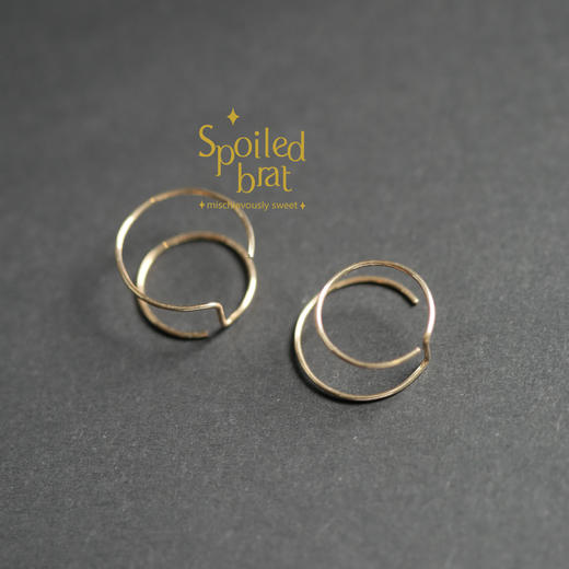 spoiledbrat jewelry几何系列 | 圆 三角形 六边形立体双层耳钉 商品图6