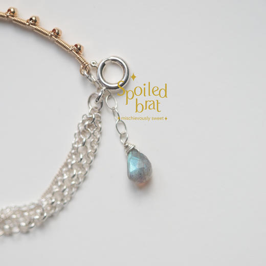 spoiledbrat jewelry金银色卯钉手链 商品图3