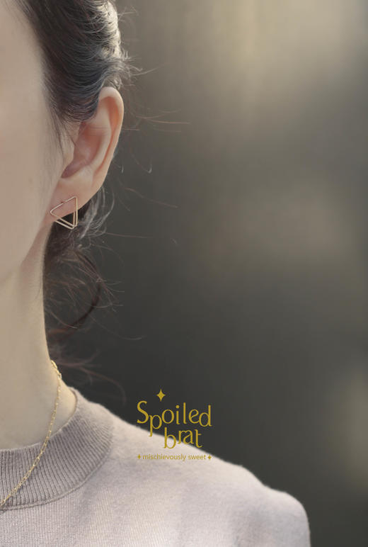 spoiledbrat jewelry几何系列 | 圆 三角形 六边形立体双层耳钉 商品图1