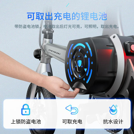 正步新款电动自行车智能APP折叠电动车小型车代驾助力代步电瓶车 商品图1