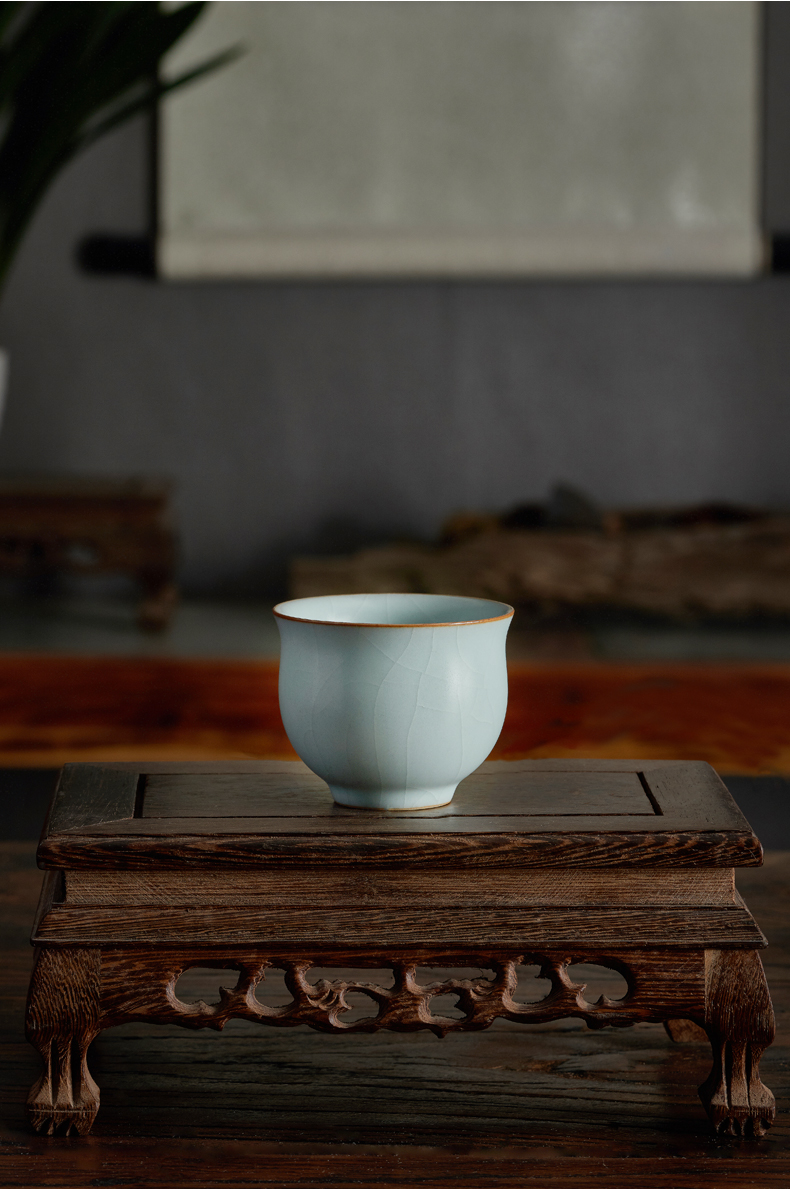 台湾丰子 天青贵妃杯 汝窑茶具茶杯品茗杯主人杯汝瓷功夫茶具单杯贵妃