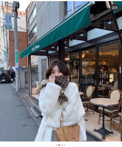 Gucc双G字母交织围巾2色 商品图7