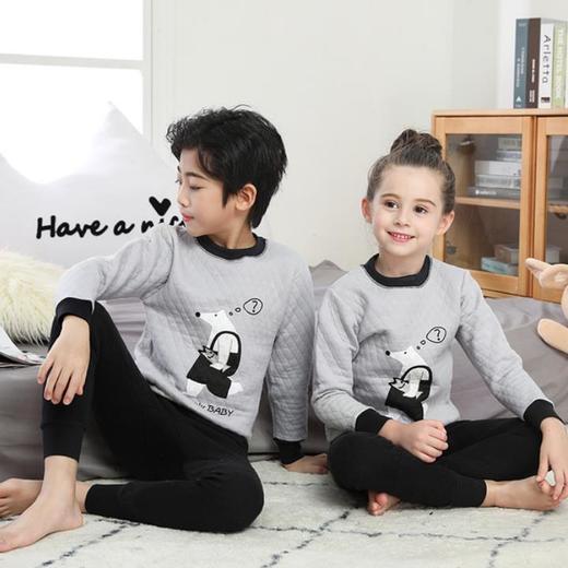 【儿童内衣】*儿童保暖内衣套装纯棉男童女童加厚秋衣秋裤三层夹棉秋冬季 商品图4