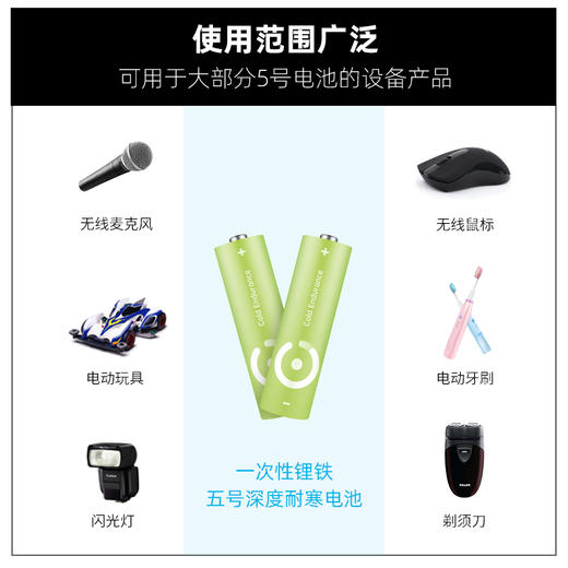 耐时 专业锂电池 轻量化 耐低温耐寒持久 户外运动登山 干电池 商品图3