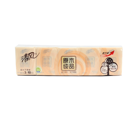 清风  原木纯品3层10张迷你手帕纸  10包
