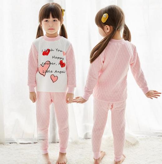 【儿童内衣】*儿童保暖内衣套装纯棉男童女童加厚秋衣秋裤三层夹棉秋冬季 商品图2