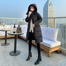 仟佰依2020冬绗线长款羽绒服