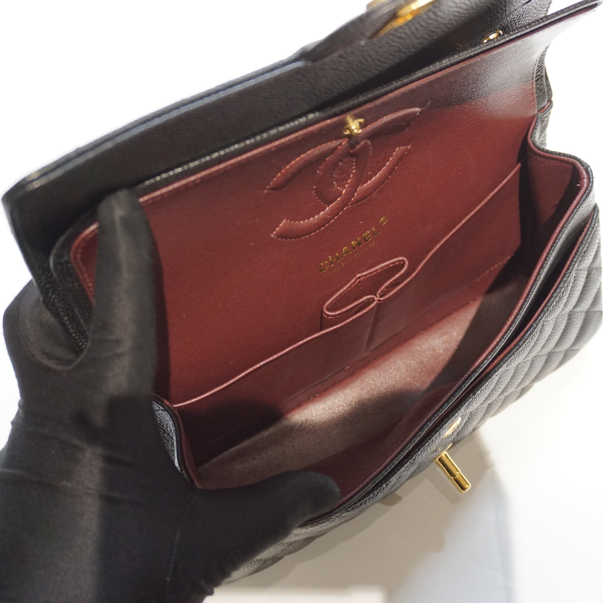 chanel 香奈儿. cf黑金中号链条包