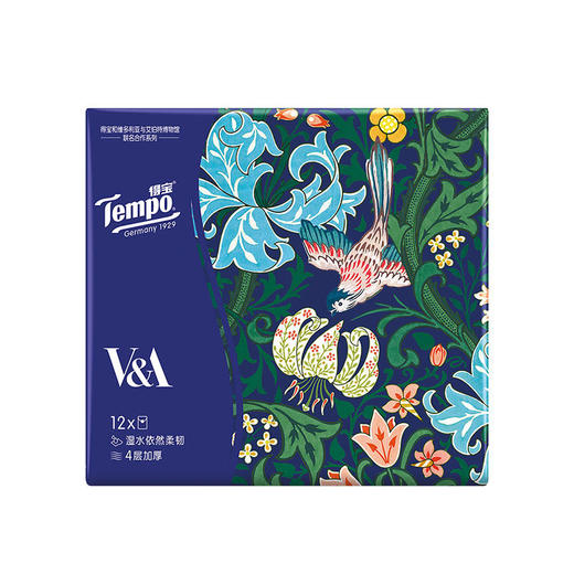 Tempo得宝V&A博物馆联名莉莉小姐款手帕纸4层24包纸巾小包便携装手帕纸 商品图4