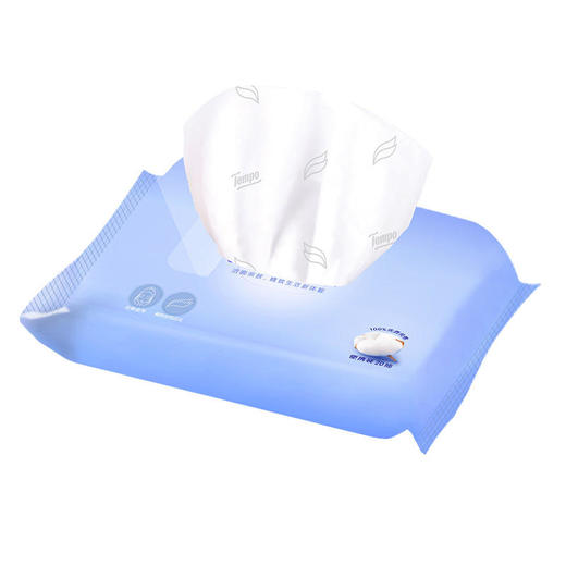 【顾佳同款】Tempo得宝棉柔巾20片/包x4包干湿两用巾一次性洗脸巾洁面巾便携装 商品图1