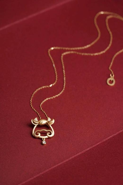 【喆】【18k金牛年系列】牛年钻石项链（定制） 商品图0