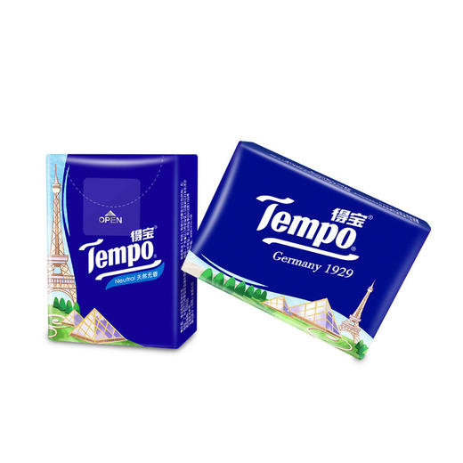 Tempo得宝手帕纸欧式印花无香4层24包纸巾小包便携装手帕纸餐巾纸 商品图4