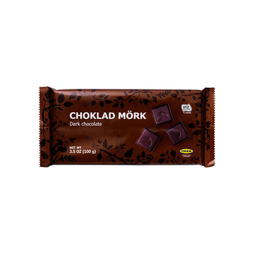 IKEA 宜家 CHOKLAD MÖRK 黑巧克力, UTZ认证 100g 商品图0