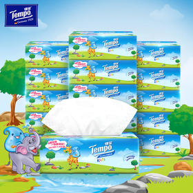 Tempo得宝软抽纸巾婴儿专用4层加厚90抽18包整箱装纸巾