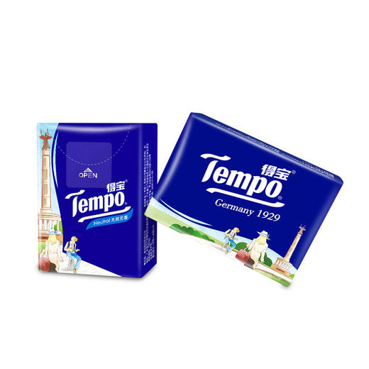 Tempo得宝手帕纸欧式印花无香4层24包纸巾小包便携装手帕纸餐巾纸 商品图5