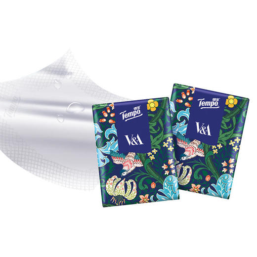 Tempo得宝V&A博物馆联名莉莉小姐款手帕纸4层24包纸巾小包便携装手帕纸 商品图2
