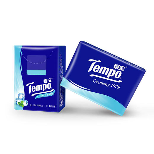 Tempo得宝纸巾冰薄荷味手帕纸4层36包纸巾小包便携装手帕纸餐巾纸 商品图4