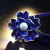 气质蓝色花卉珍珠优雅领针胸花胸针女RS 商品缩略图3