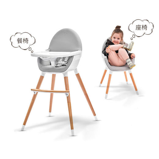 （K-1)kk宝宝餐椅吃饭椅子婴儿餐桌椅儿童实木座椅可折叠bb多功能坐凳 商品图2