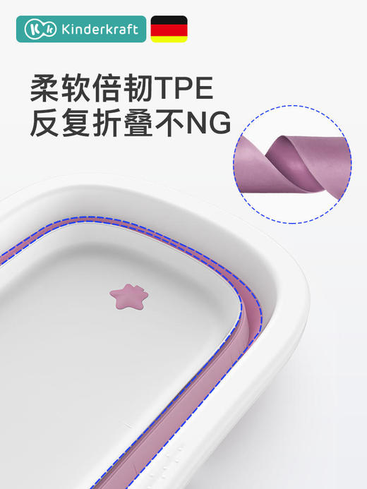 （K-5)婴儿折叠浴盆宝宝洗澡盆儿童可坐躺通用多功能新生儿用品 商品图1