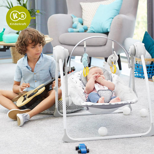 （K-1)婴儿电动摇摇椅宝宝摇篮躺椅哄娃哄睡新生儿安抚椅摇摇床 商品图2